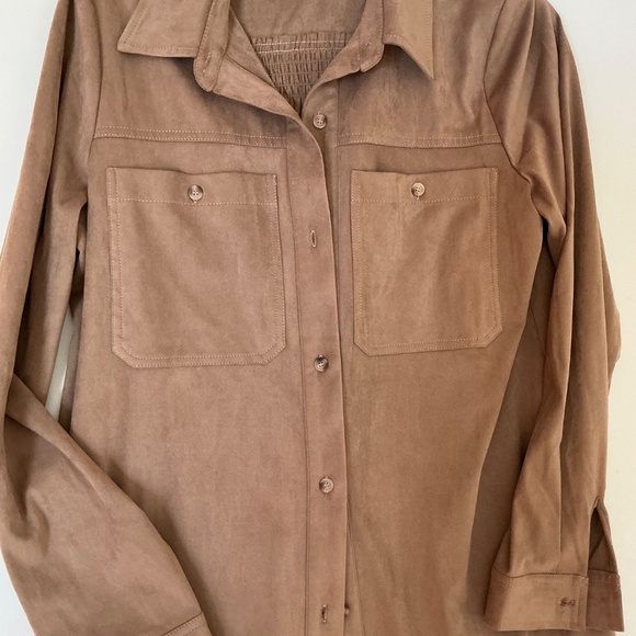 Gentle Fawn Suede shirt dress suede/tencel size small - Picture 4 of 8